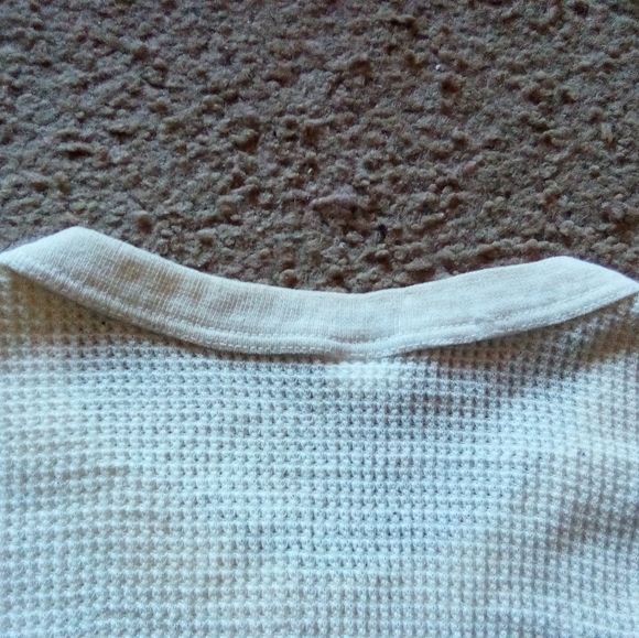 Vintage White/Cream Men's Ribbed Long Sleeve Pullover Sweater Cut Off Tag - Picture 10 of 14